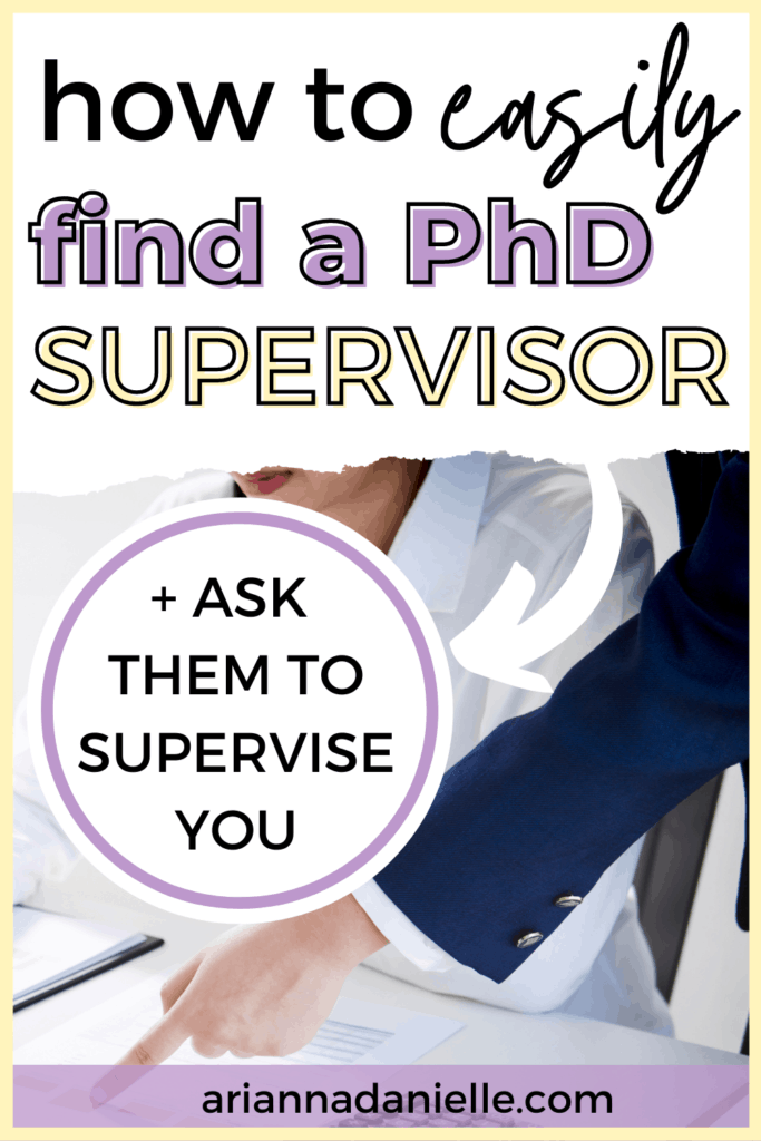 find a phd supervisor